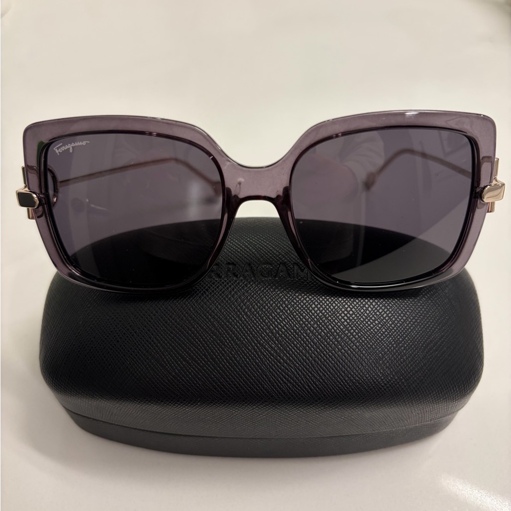 Salvatore Ferragamo Square Grey Sunglasses
